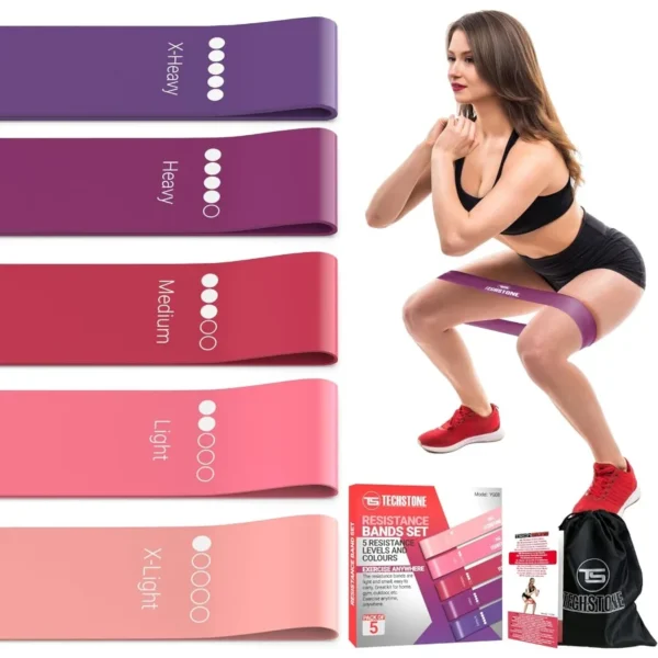 Resistance Bands Set for Men and Women (Pack of 5) Different Levels Elastic Band